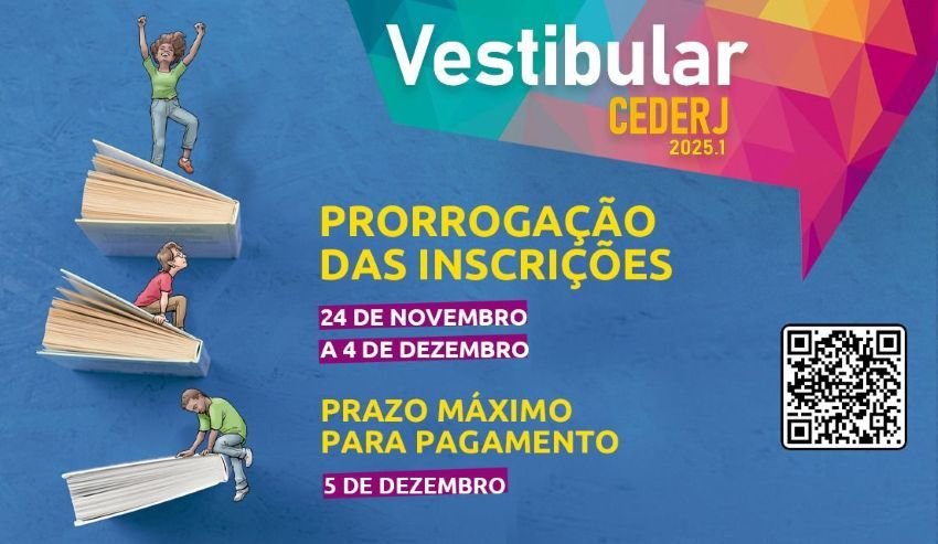 Prorrogadas inscrições para o Vestibular Cederj